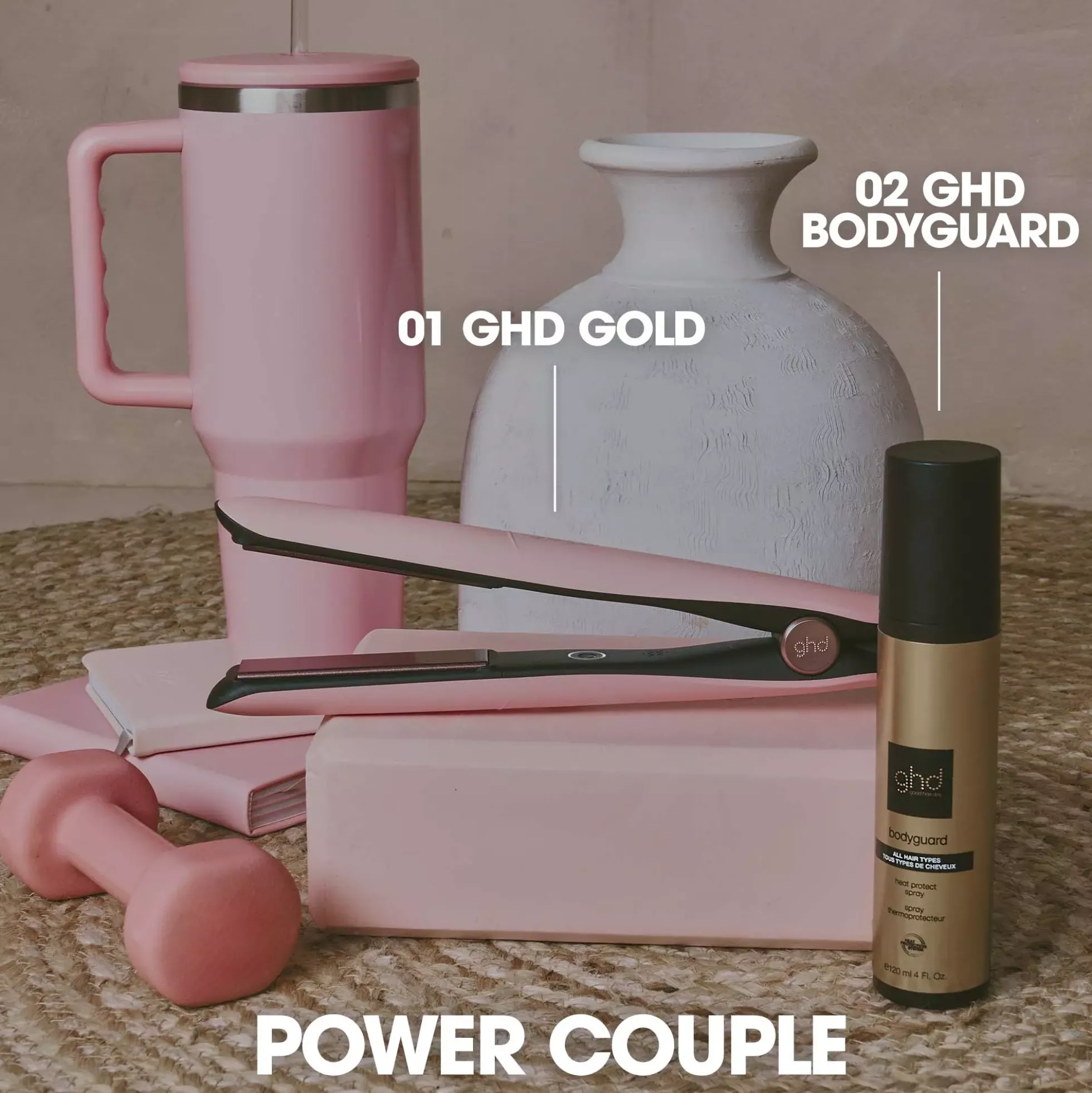 ghd Gold Limited Edition Hair Straightener in Dusted Pink