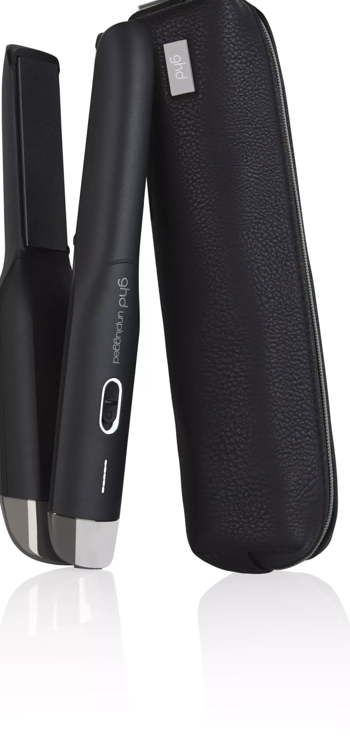 ghdUnplugged hair straightener in matte black