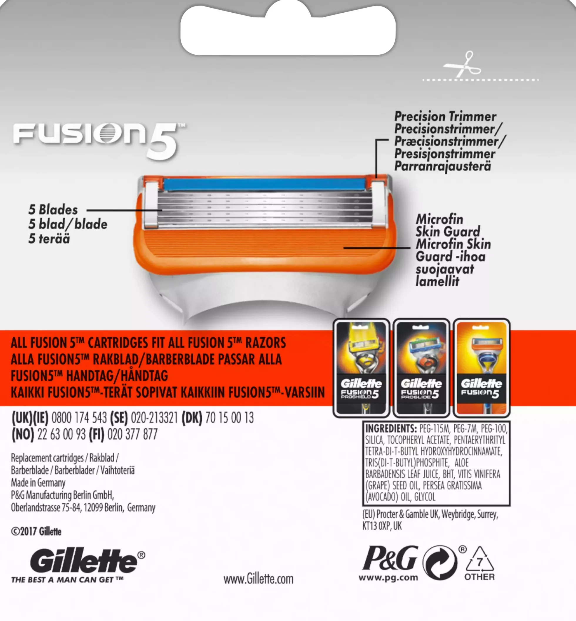 GilletteFusion5 Men's Razor Blades 4-pack