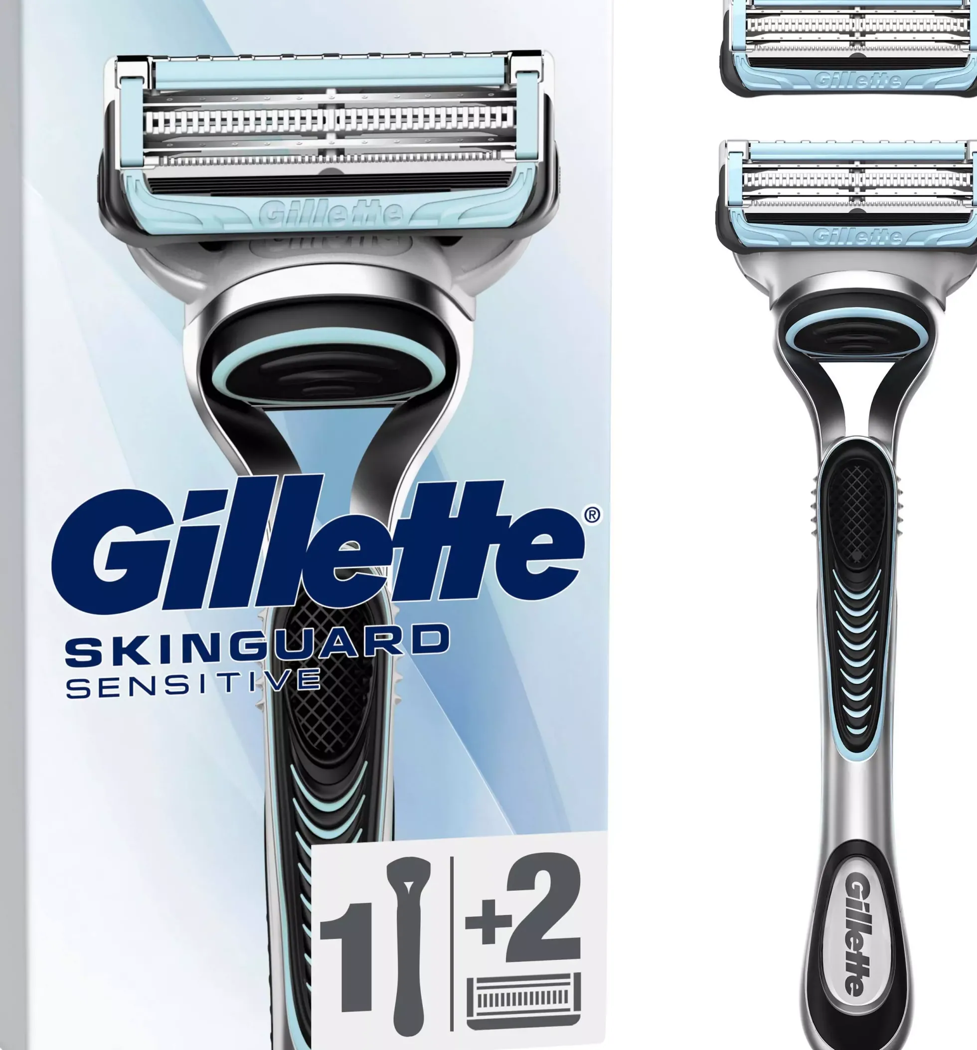 Gillette SkinGuard Sensitive Men’s Razor 1 Handle 2 Blade Refills