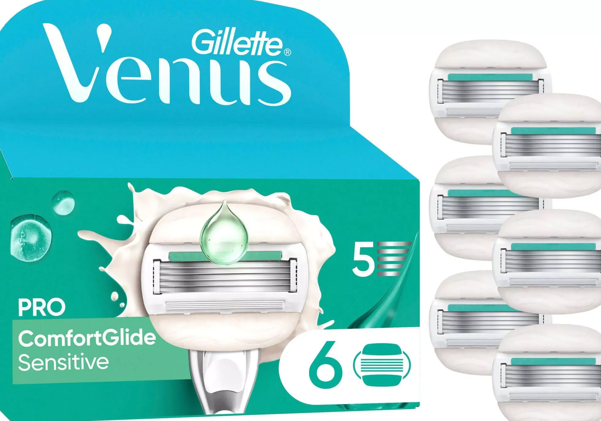 Gillette Venus Pro ComfortGlide Sensitive Razor Blades 9 st