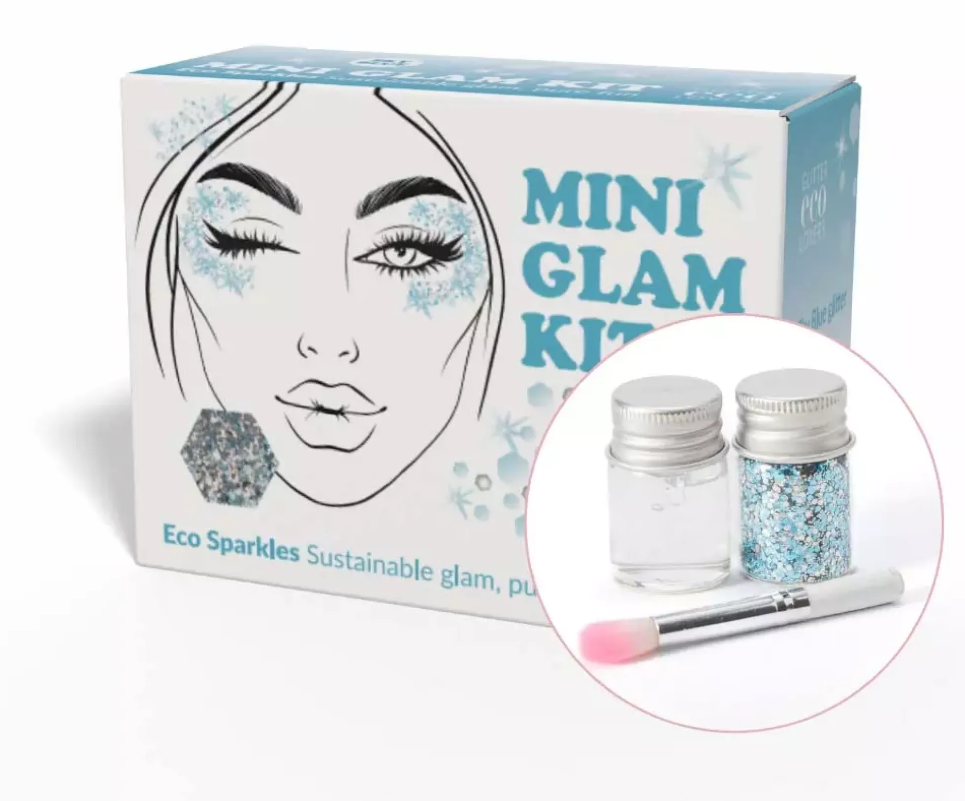 Glitter Eco Lovers Sky Blue Mini Glam Kit