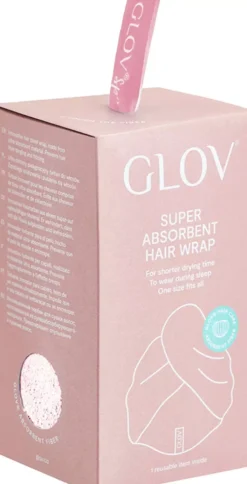 GLOV Double-Sided Satin Hair Towel Wrap Satin Pink