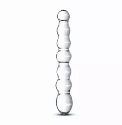 Gläs Beaded Sensual Glass Double Dildo