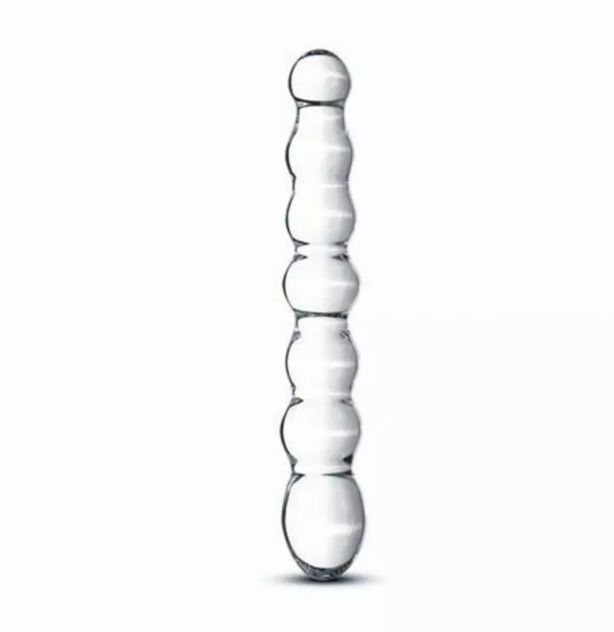 Gläs Beaded Sensual Glass Double Dildo