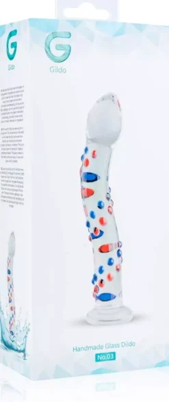Gläs Dotted Textured Sensual Glass Dildo