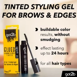 got2b Glued 4 Brows & Edges Tinted Black
