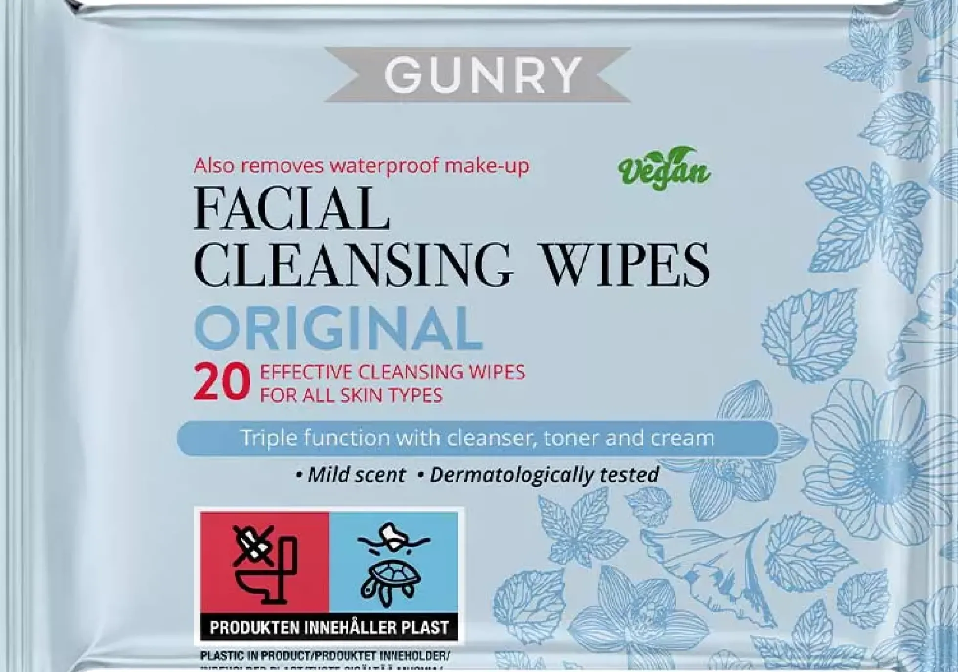 Gunry Facial Cleansing Wipes Original 20 st