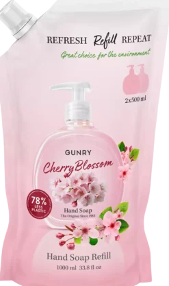 Gunry Refill Hand Soap Orig Cherry Blossom 1000 ml
