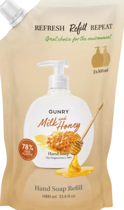 Gunry Refill Hand Soap Orig. Milk & Honey 1000 ml
