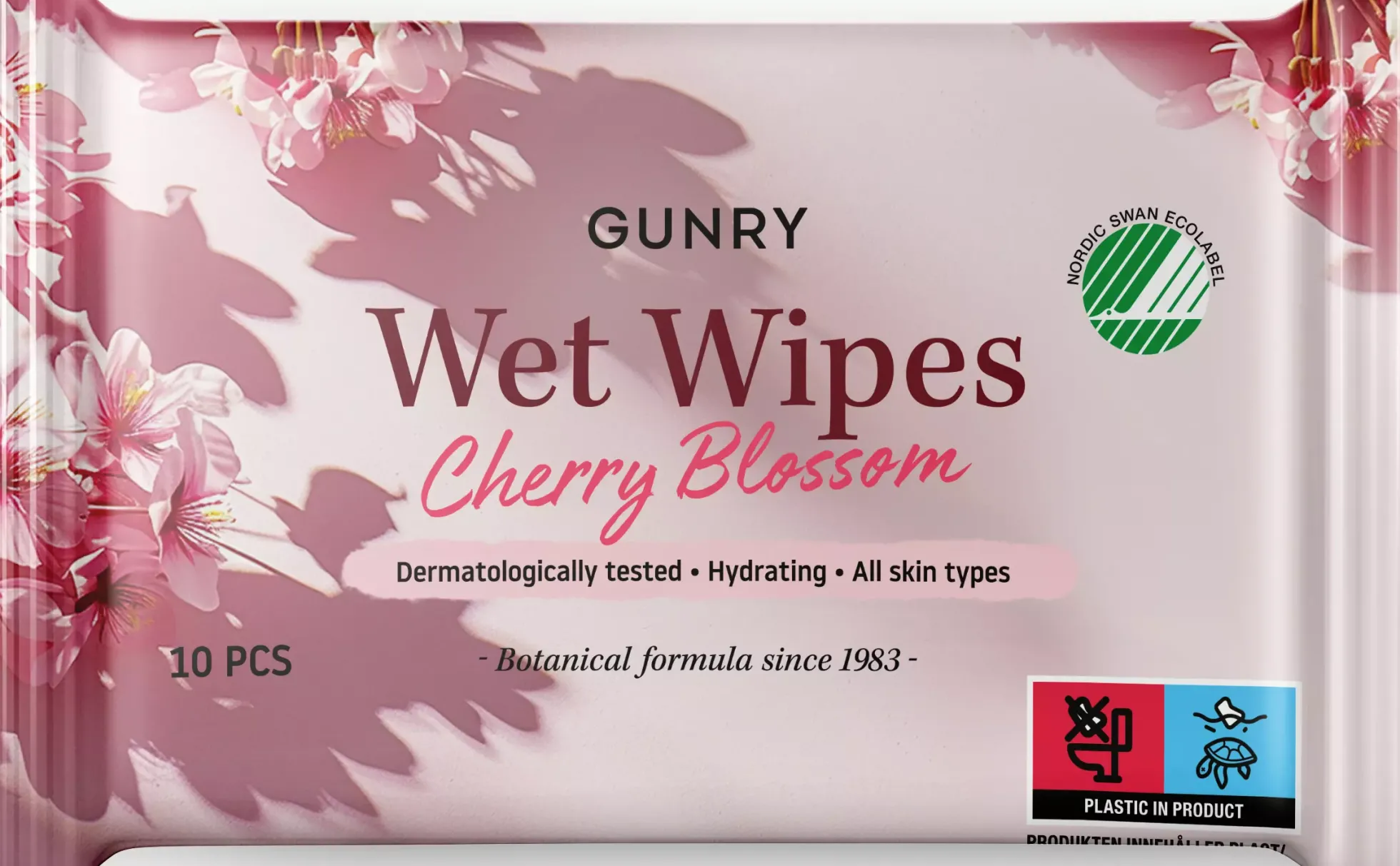 Gunry Wet Wipes Cherry Blossom 10 st