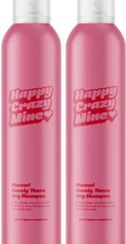 Happy Crazy Mine Pheew! Barely There Dry Shampoo 2 x 300 ml