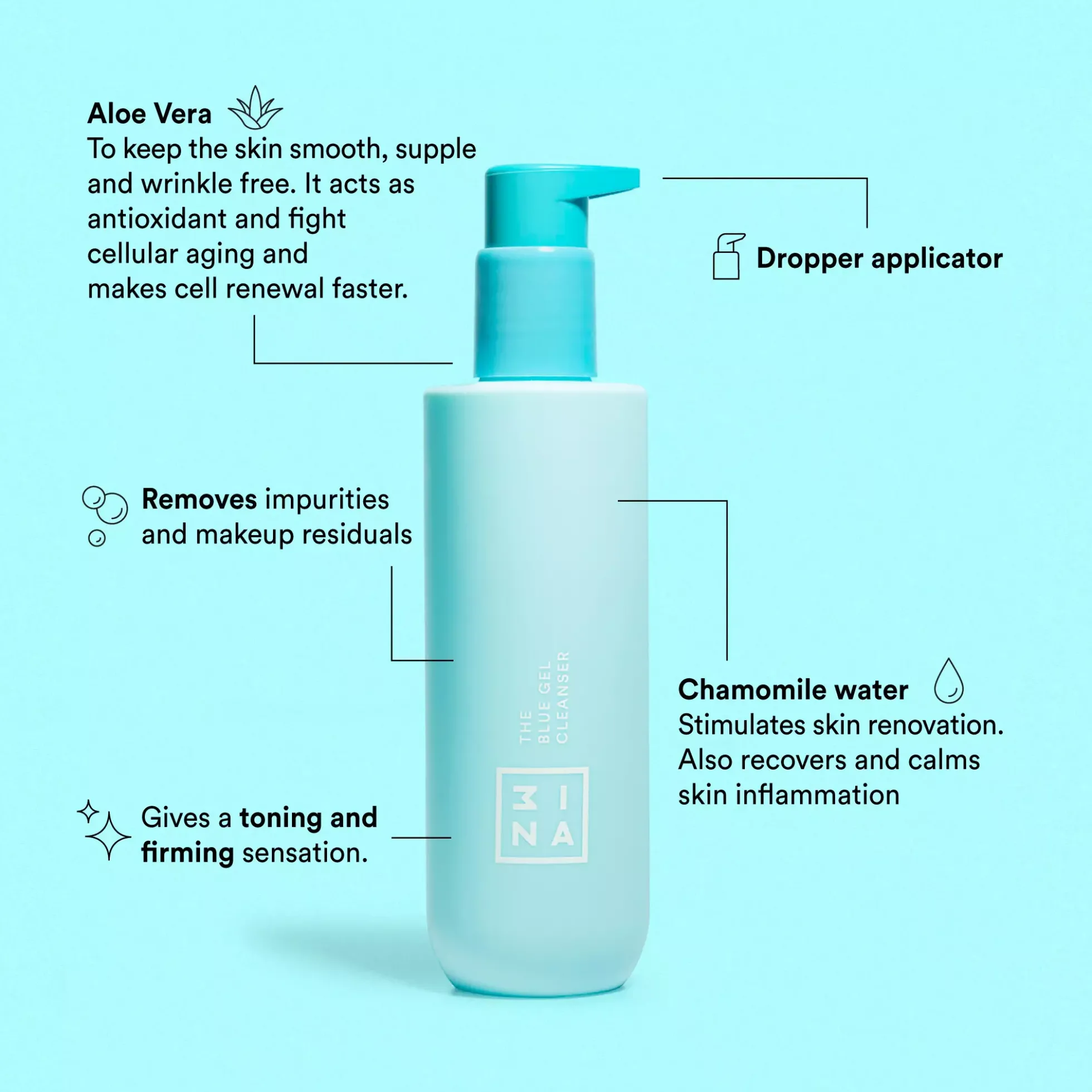 3INA The Blue Gel Cleanser ml