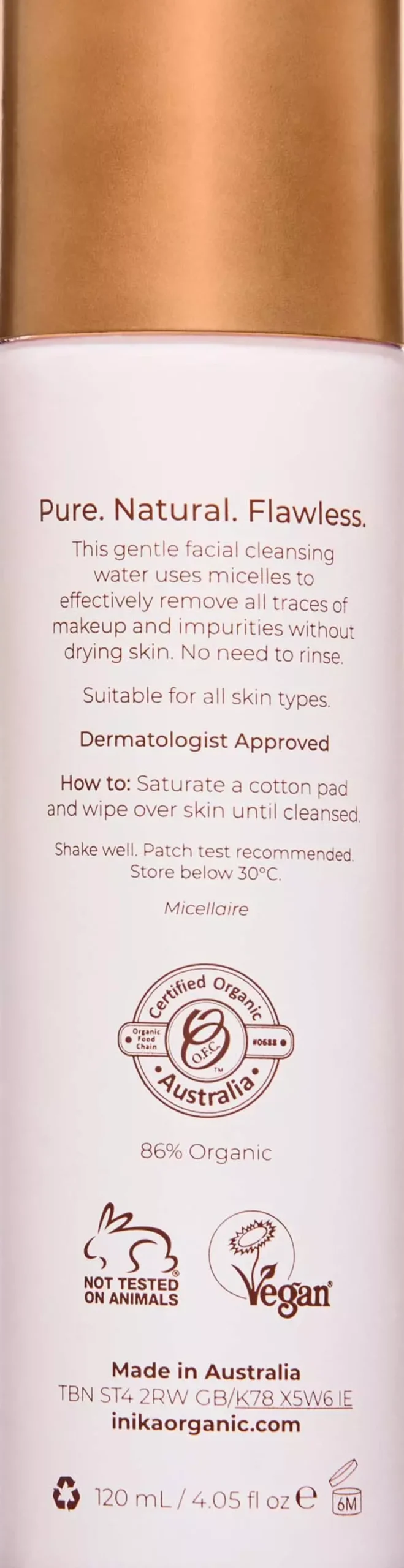 Inika Organic Phyto-Active Rosewater Micellar 120 ml