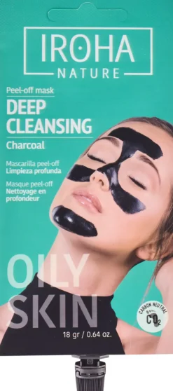 IROHA NATURE Deep Cleansing Charcoal Peel Off Face Mask