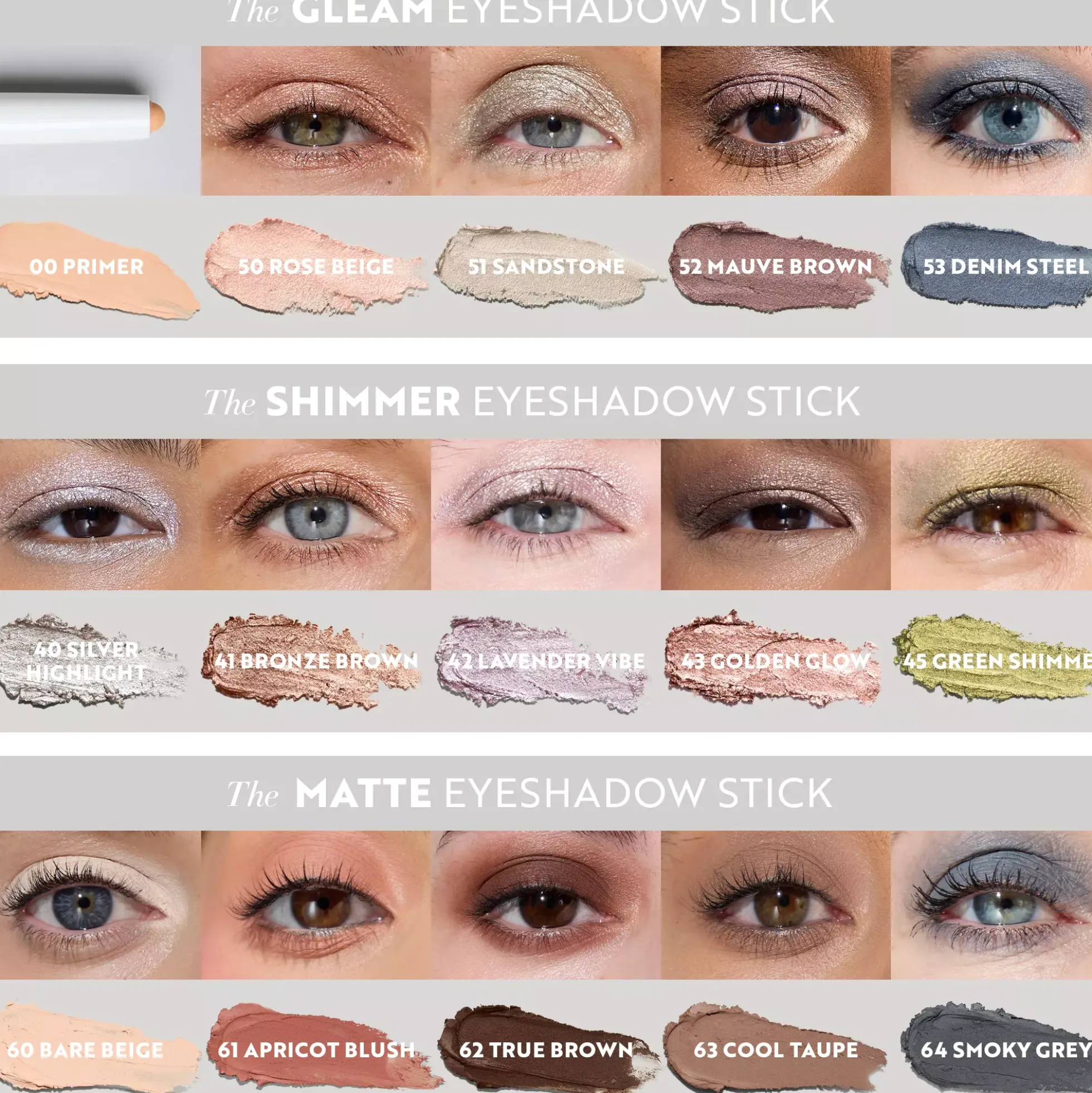 IsaDora The Shimmer Eyeshadow Stick Longwear & Water-Resistant 40 Silver Highlight