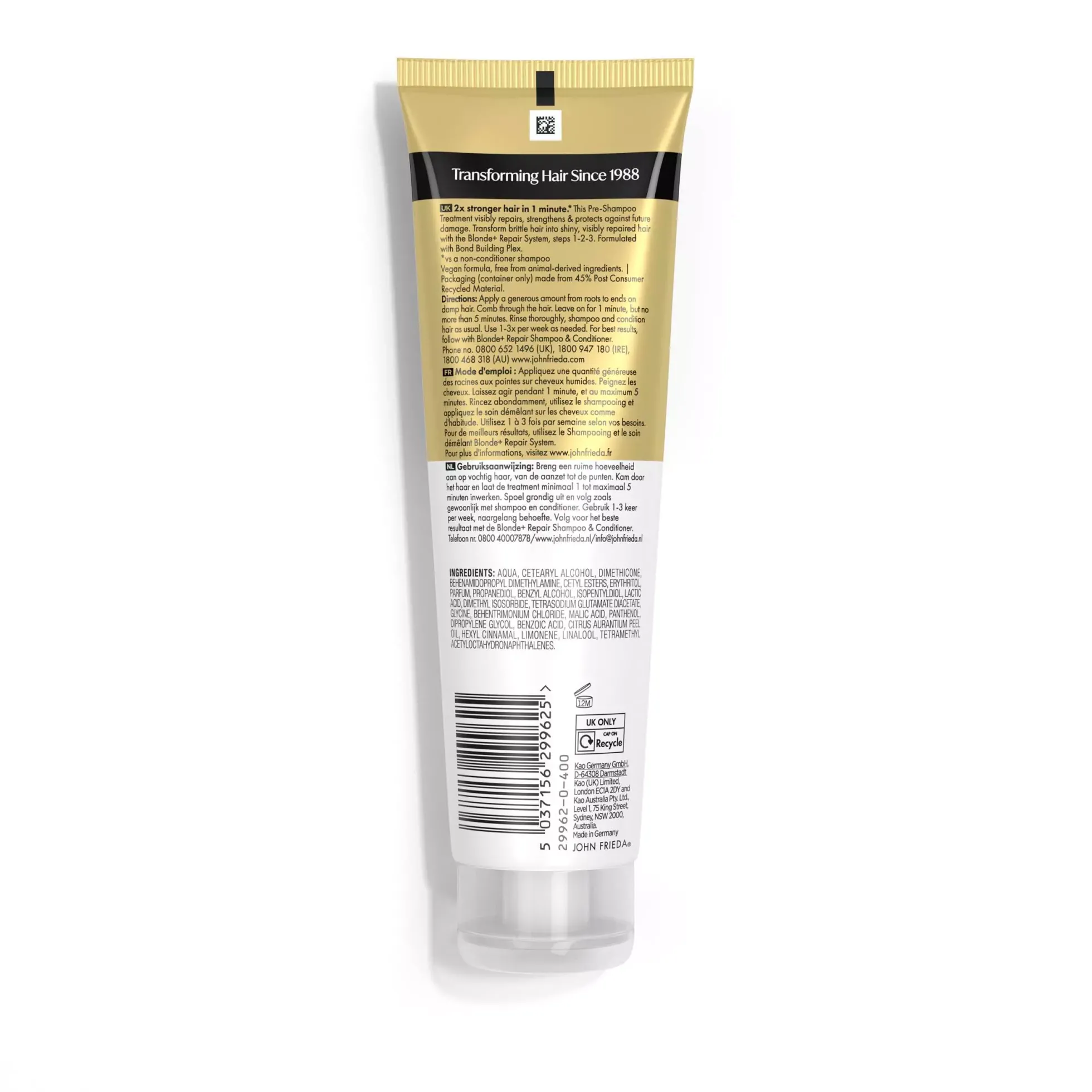John FriedaBlonde+ Repair System Pre-Shampoo Treatment 150 ml