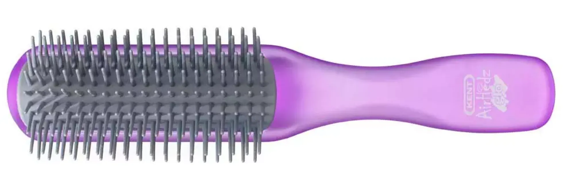 Kent Brushes Airhedz Glo Half Round Detangling Brush Purple