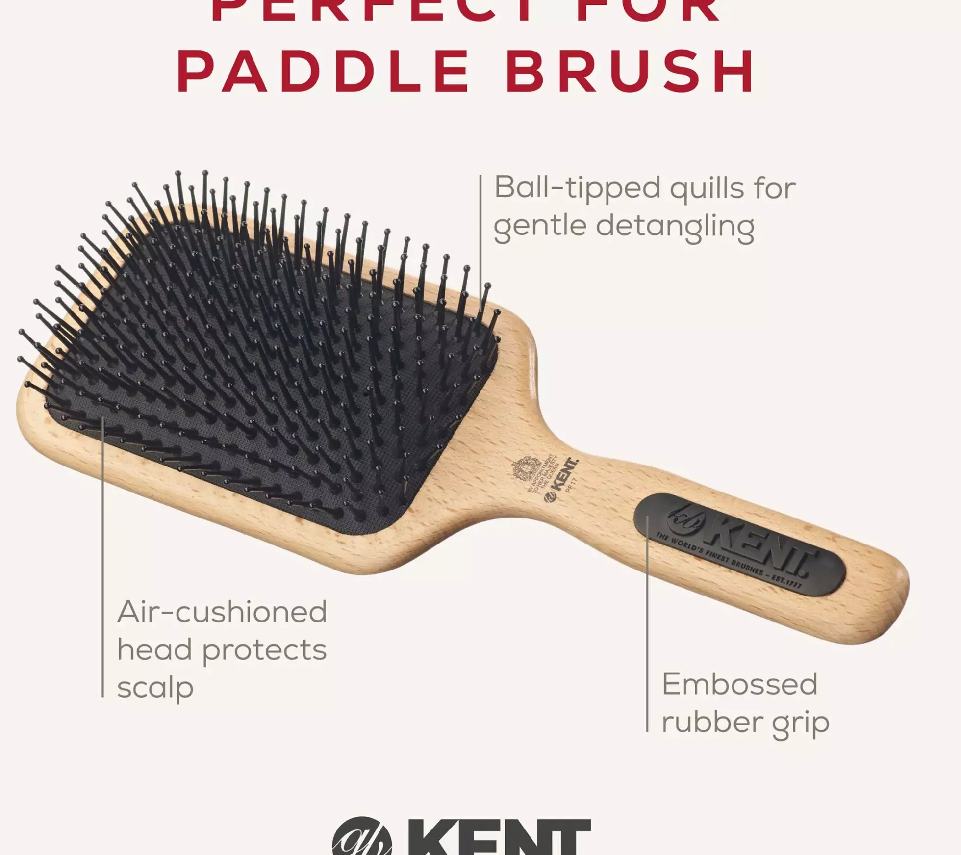 Kent Brushes Airhedz Mega-Phine Taming Paddelborste