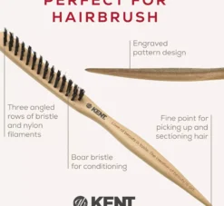 Kent Brushes Back-Combing Brush Tuperingsborste Waves