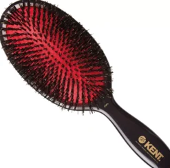 Kent Brushes Classic Shine Large Pure Black Bristle Hairbrush
