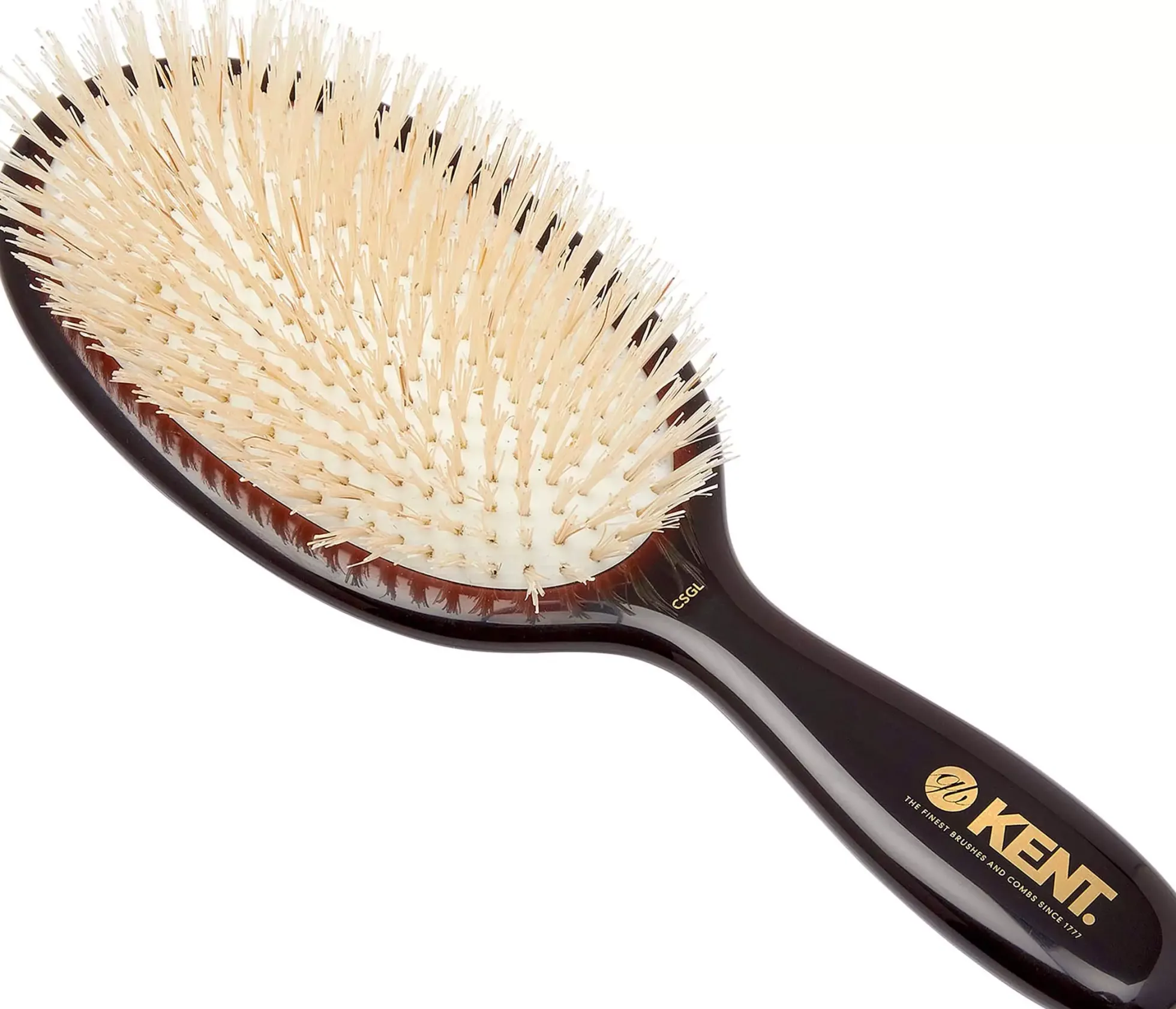 Kent Brushes Classic Shine Large Soft White Pure Bristle Hairbrush