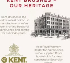 Kent Brushes Classic Shine Large Soft White Pure Bristle Hairbrush