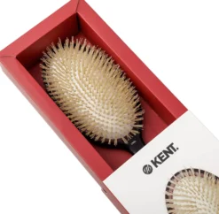 Kent Brushes Classic Shine Large Soft White Pure Bristle Hairbrush