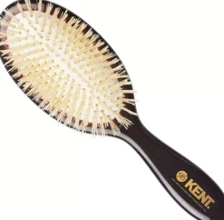 Kent Brushes Classic Shine Small Soft White Pure Bristle Hairbrush