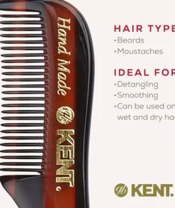 Kent Brushes Extra Small Handgjord Mustash Skäggkam