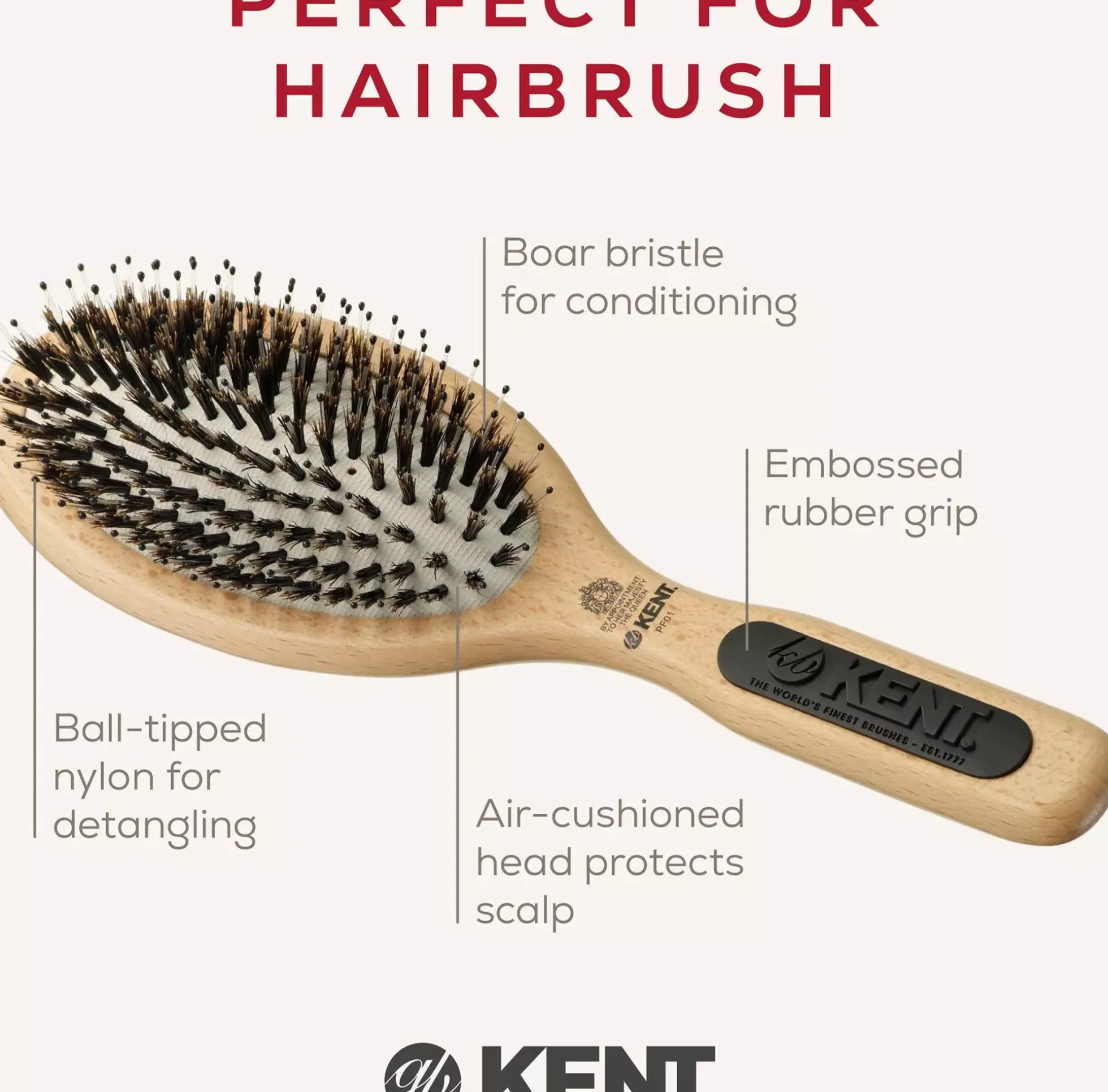 Kent Brushes Large Rubber Pad Brush