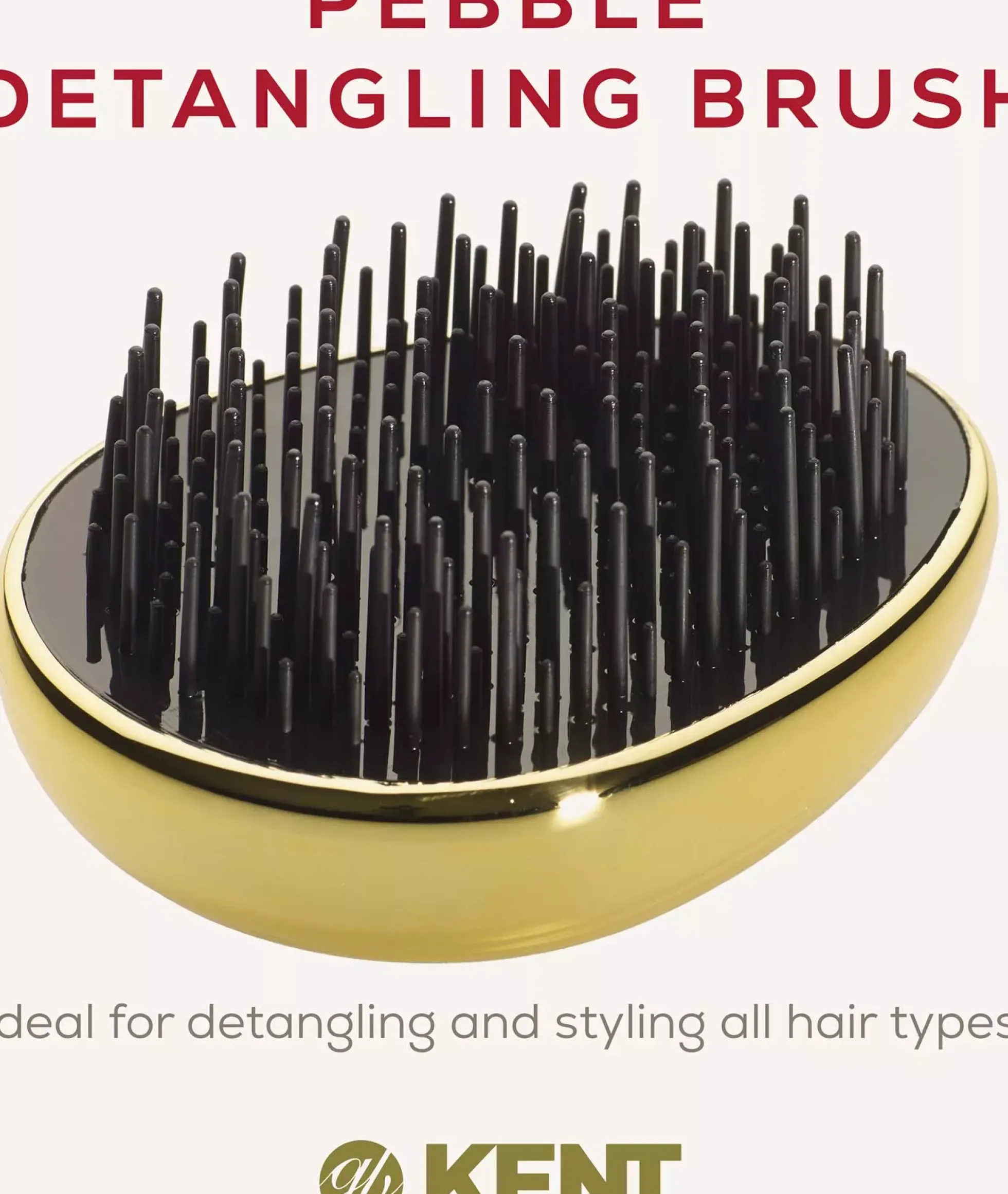 Kent Brushes Pebble Brush Gold - Utredningsborste travel size
