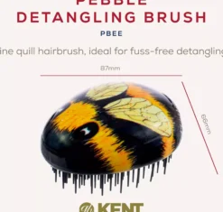 Kent Brushes Pebble Detangling Brush Bumble Bee – mini utredningsborste