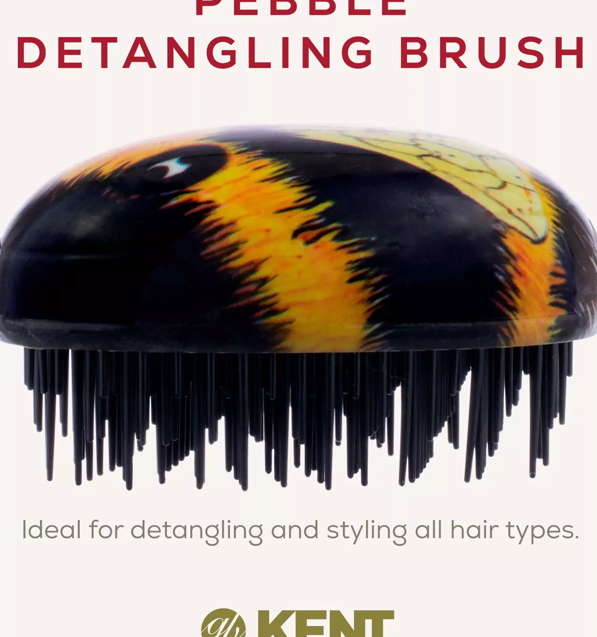Kent Brushes Pebble Detangling Brush Bumble Bee – mini utredningsborste