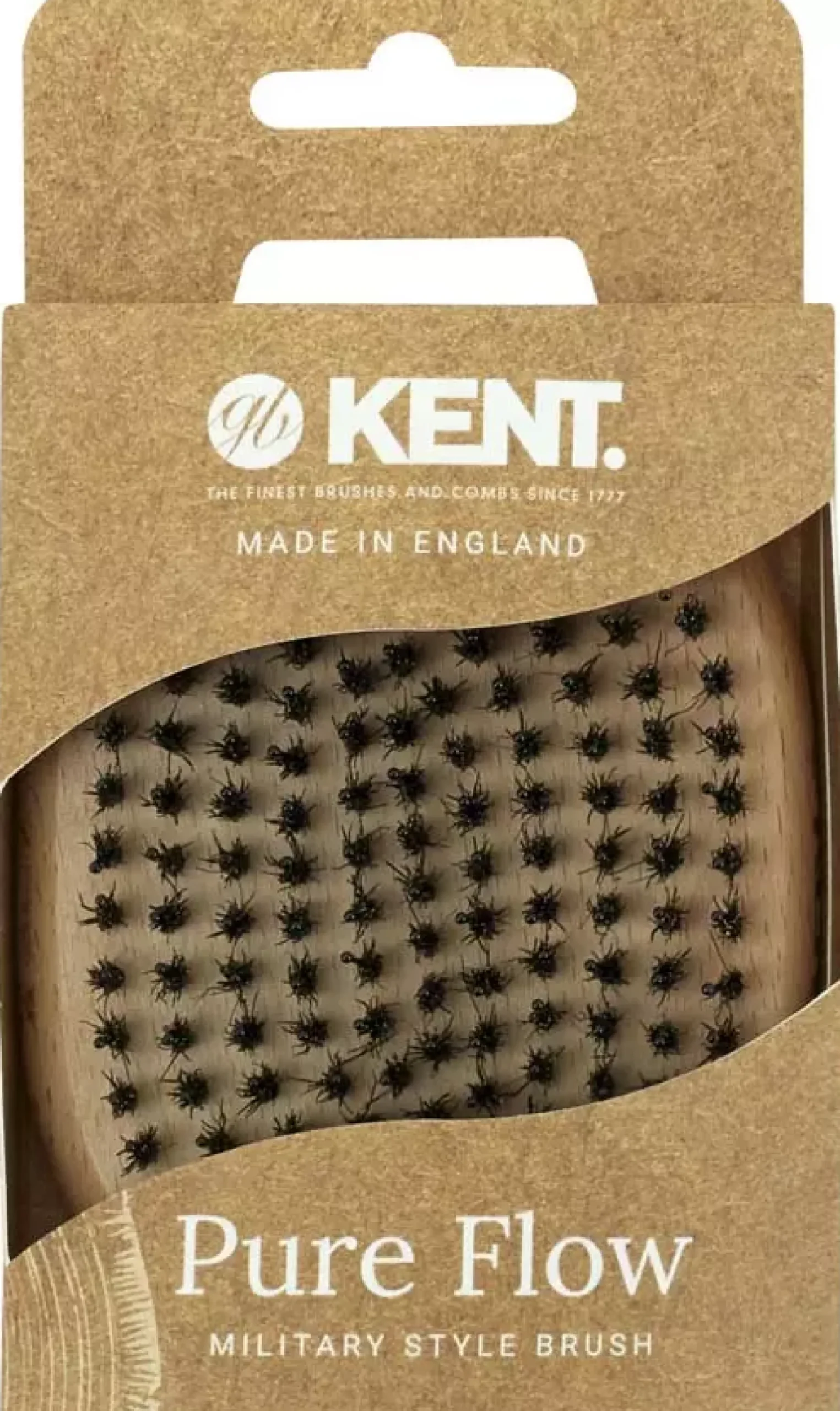 Kent Brushes Pure Flow Bristle Nylon Mix Military Style Brush