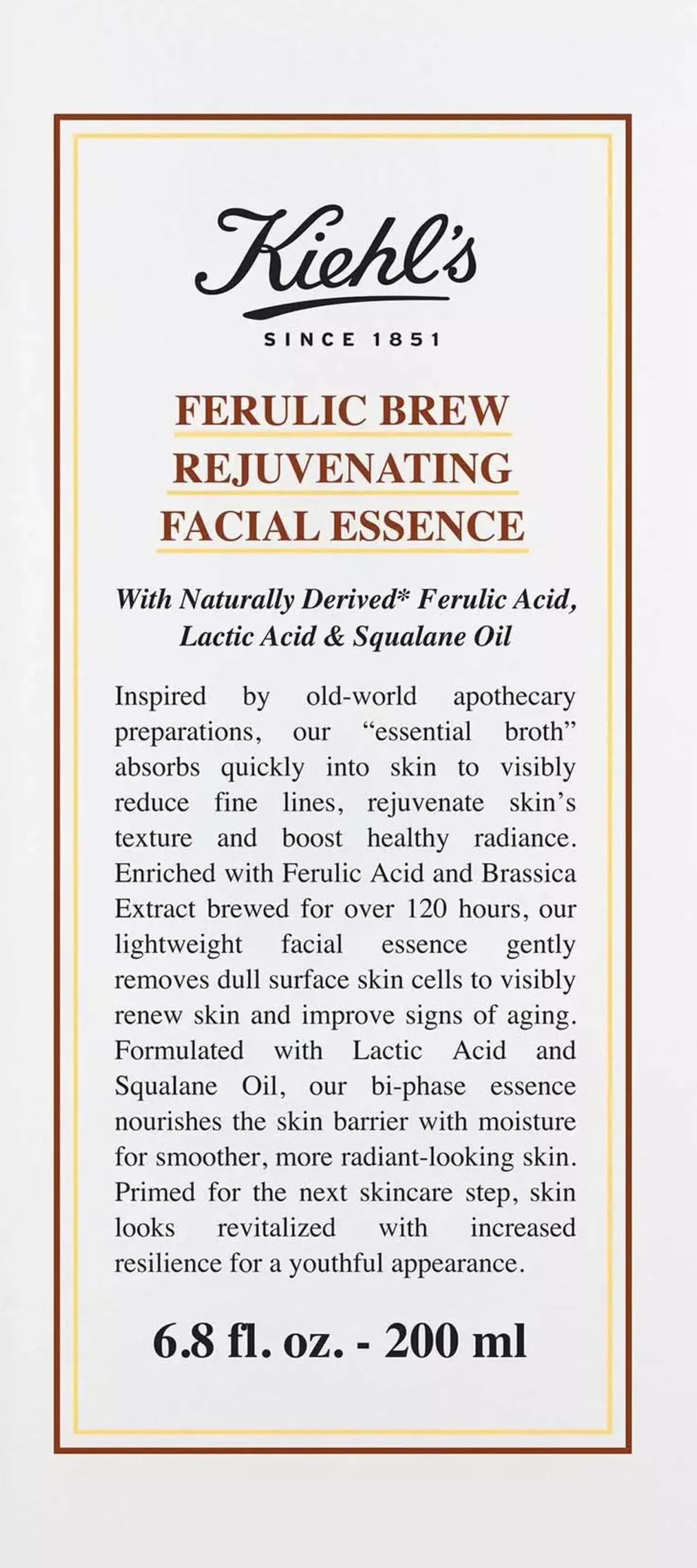 Kiehl'sFerulic Brew Rejuvenating Facial Essence Toner 200 ml
