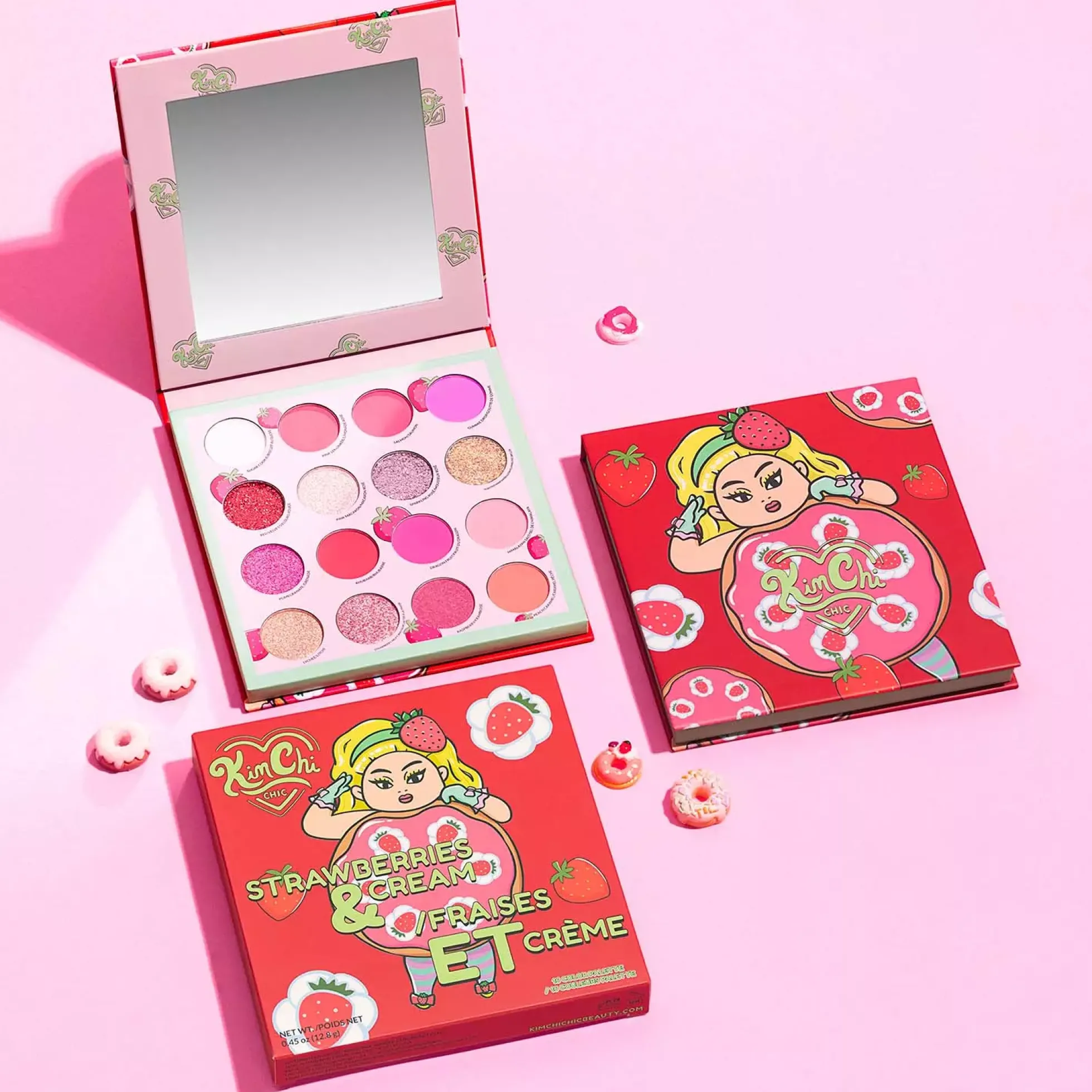 KimChi Chic Donut Collection Eyeshadow Palette Strawberries & Cream