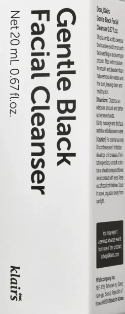 KlairsGentle Black Facial Cleanser 140 ml