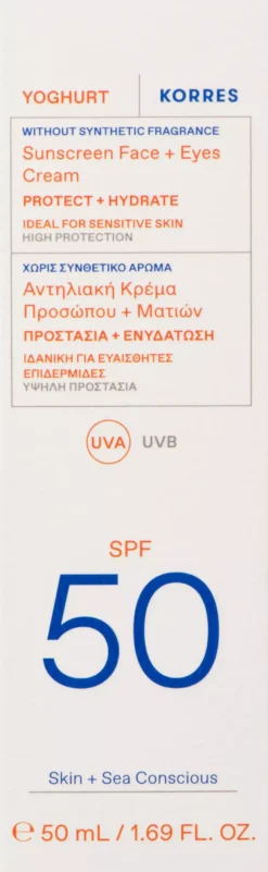 Korres Yoghurt Face + Eyes Sunscreen SPF 50 50 ml