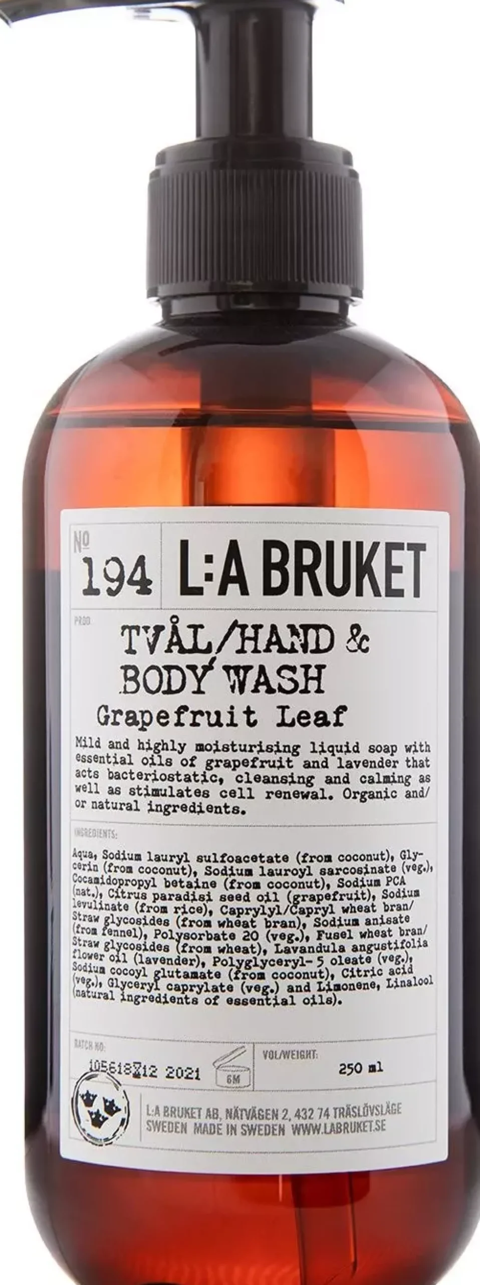 L:a Bruket Hand & Body Wash 194 Grapefruit Leaf 240 ml