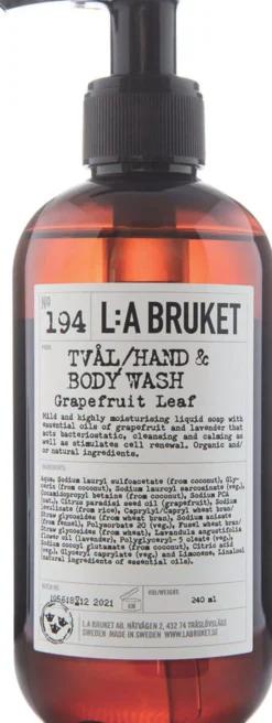 L:a Bruket Hand & Body Wash 194 Grapefruit Leaf 450 ml
