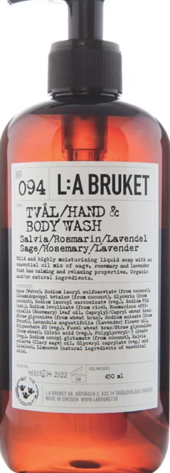 L:a Bruket Hand & Body Wash 094 Sage/Rosemary/Lavender 450 ml