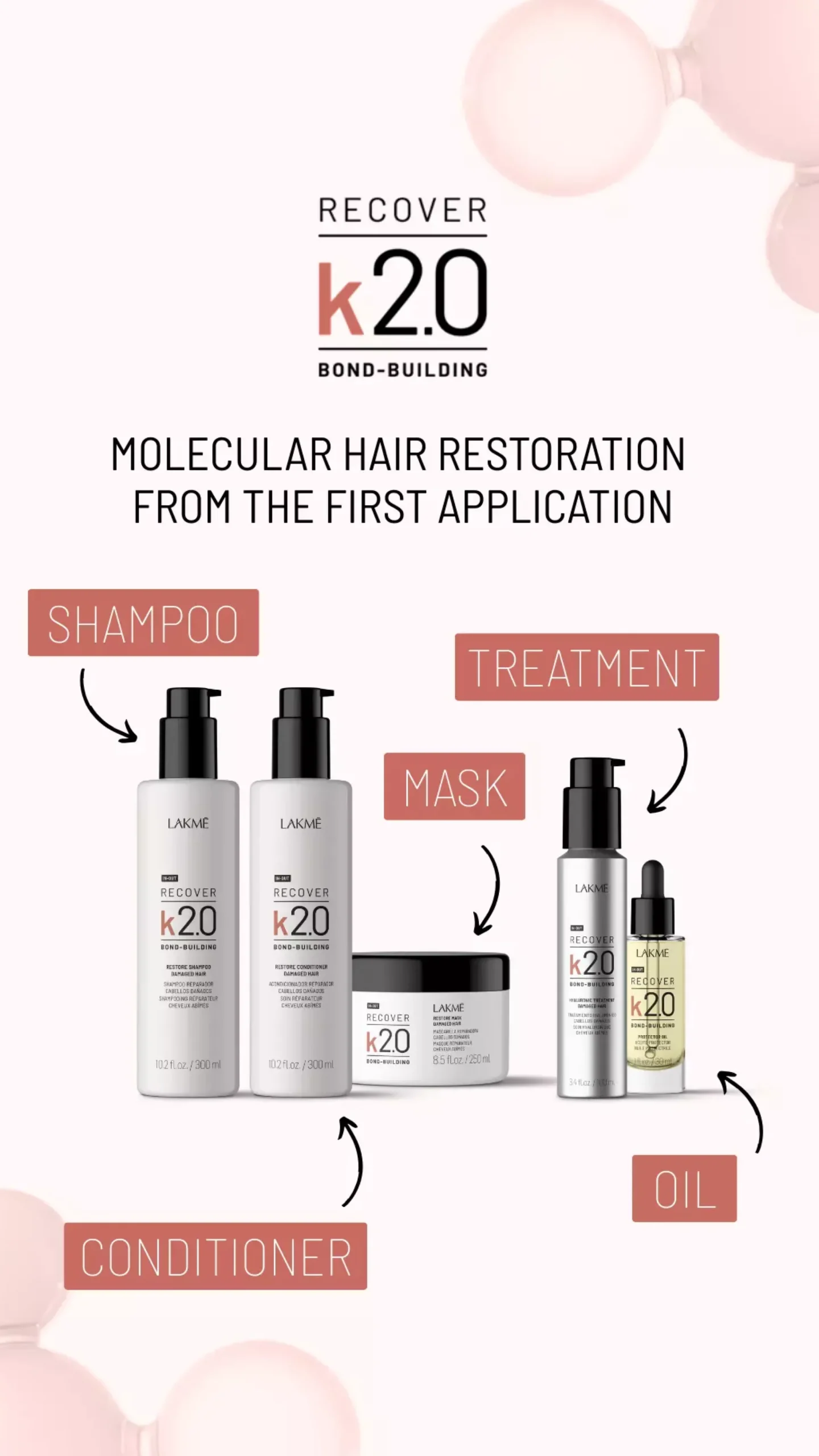 LakmeK2.0 Restore Shampoo 300 ml