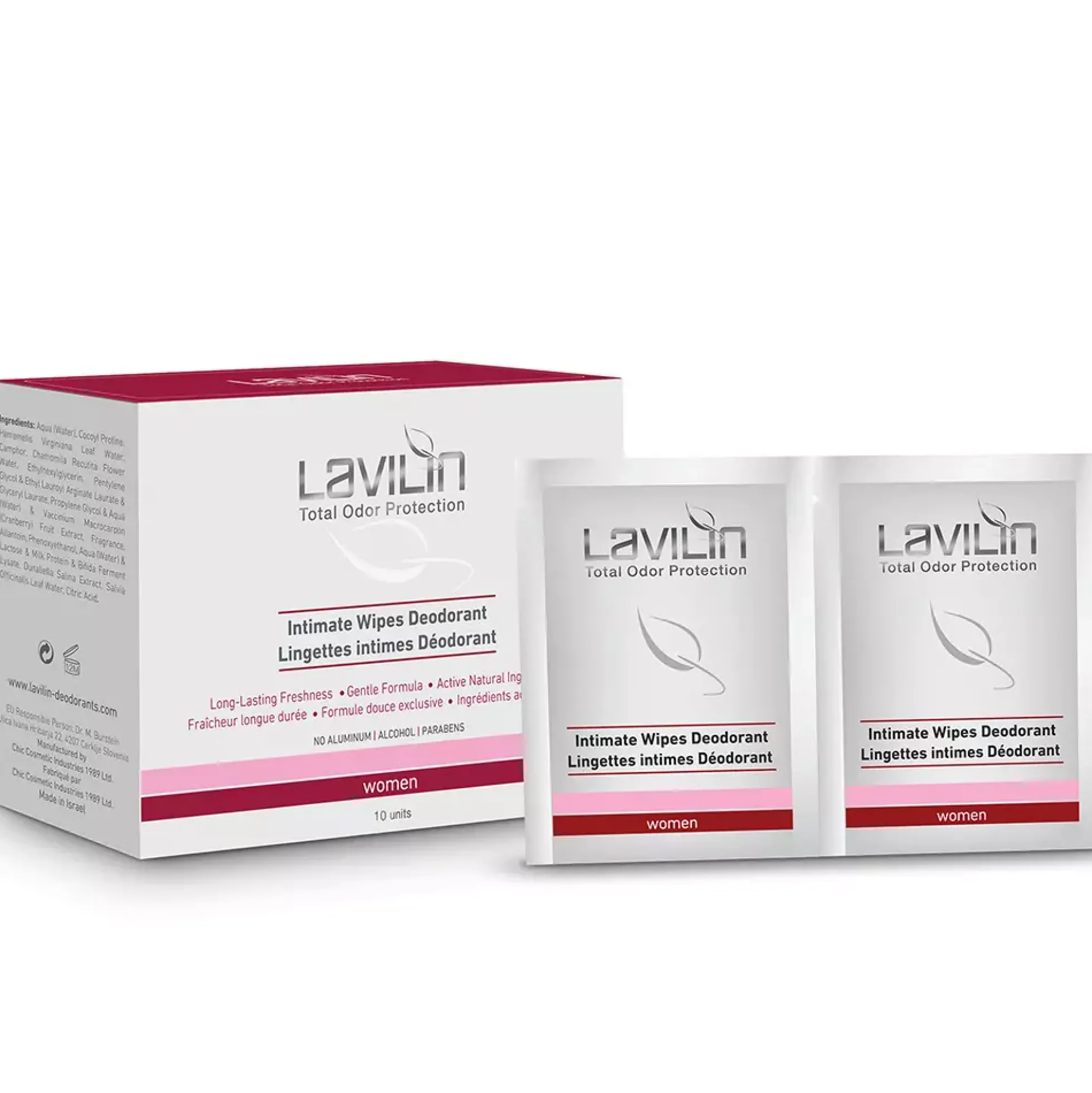 Lavilin Intimate Deodorant Wipes Probiotic 10 st