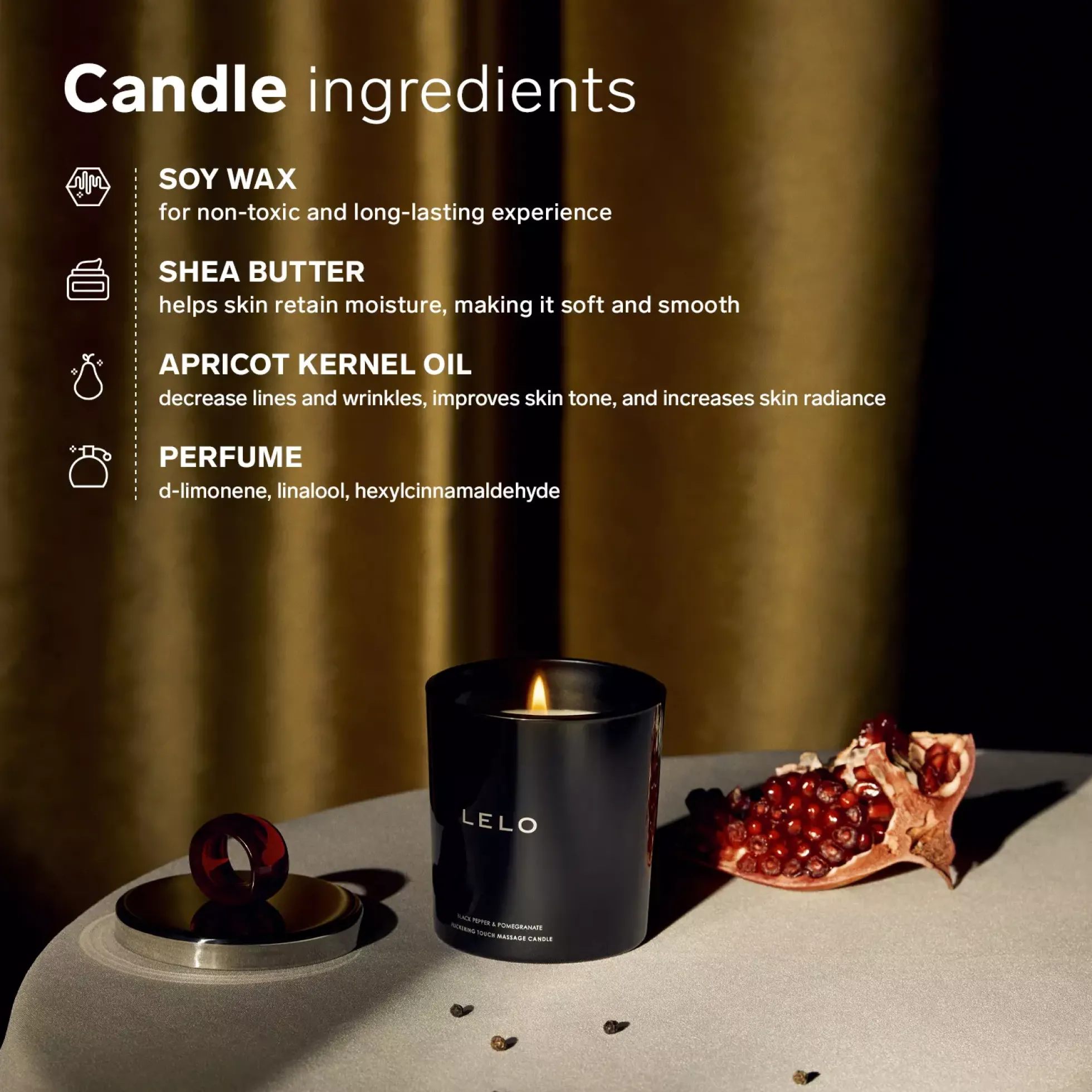 LELO Massage Candle Black Pepper & Pomegranate