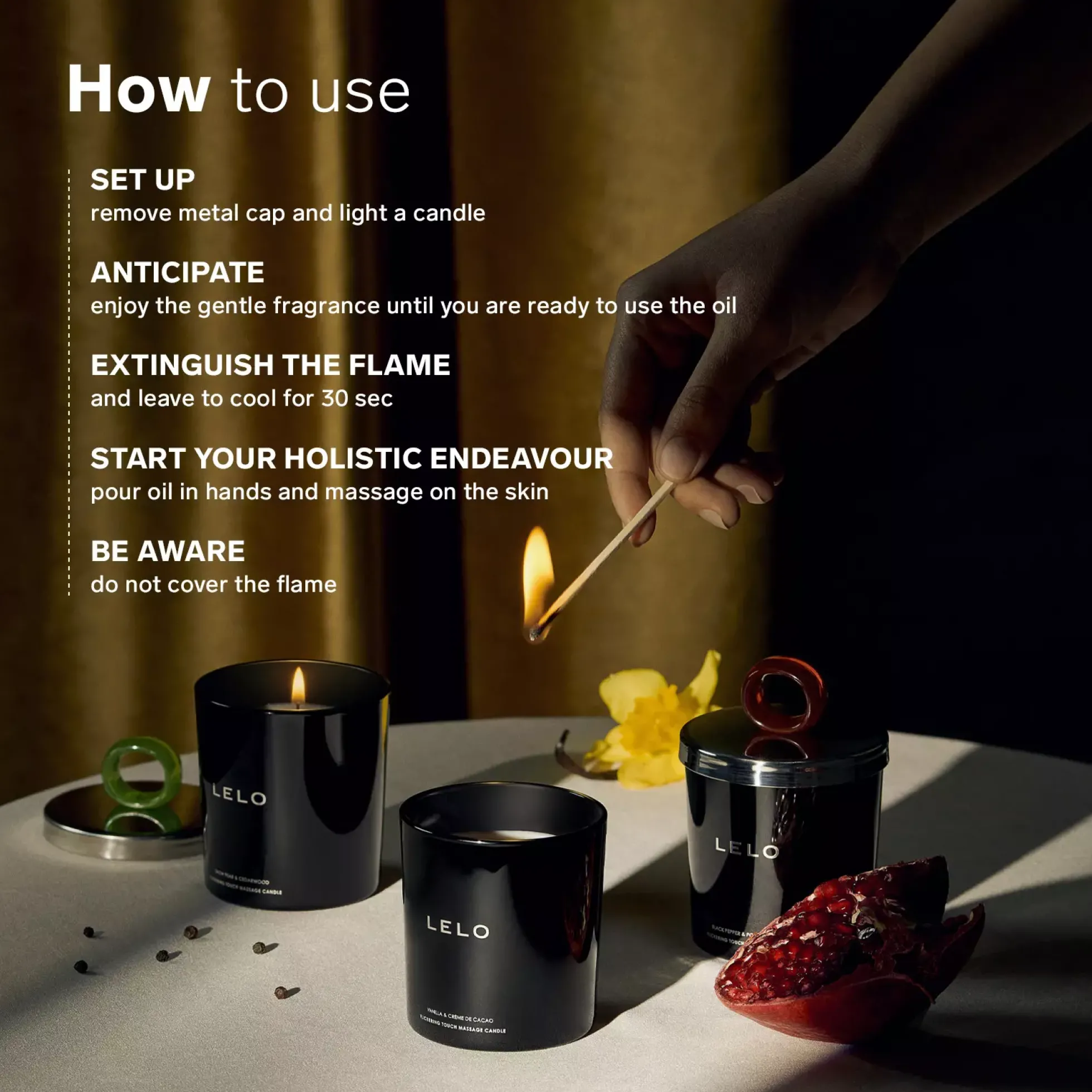 LELO Massage Candle Black Pepper & Pomegranate