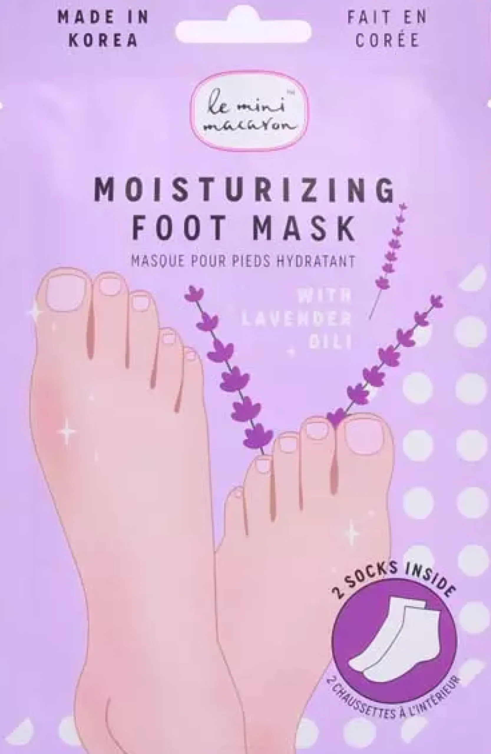 Le Mini Macaron Foot Mask Levender