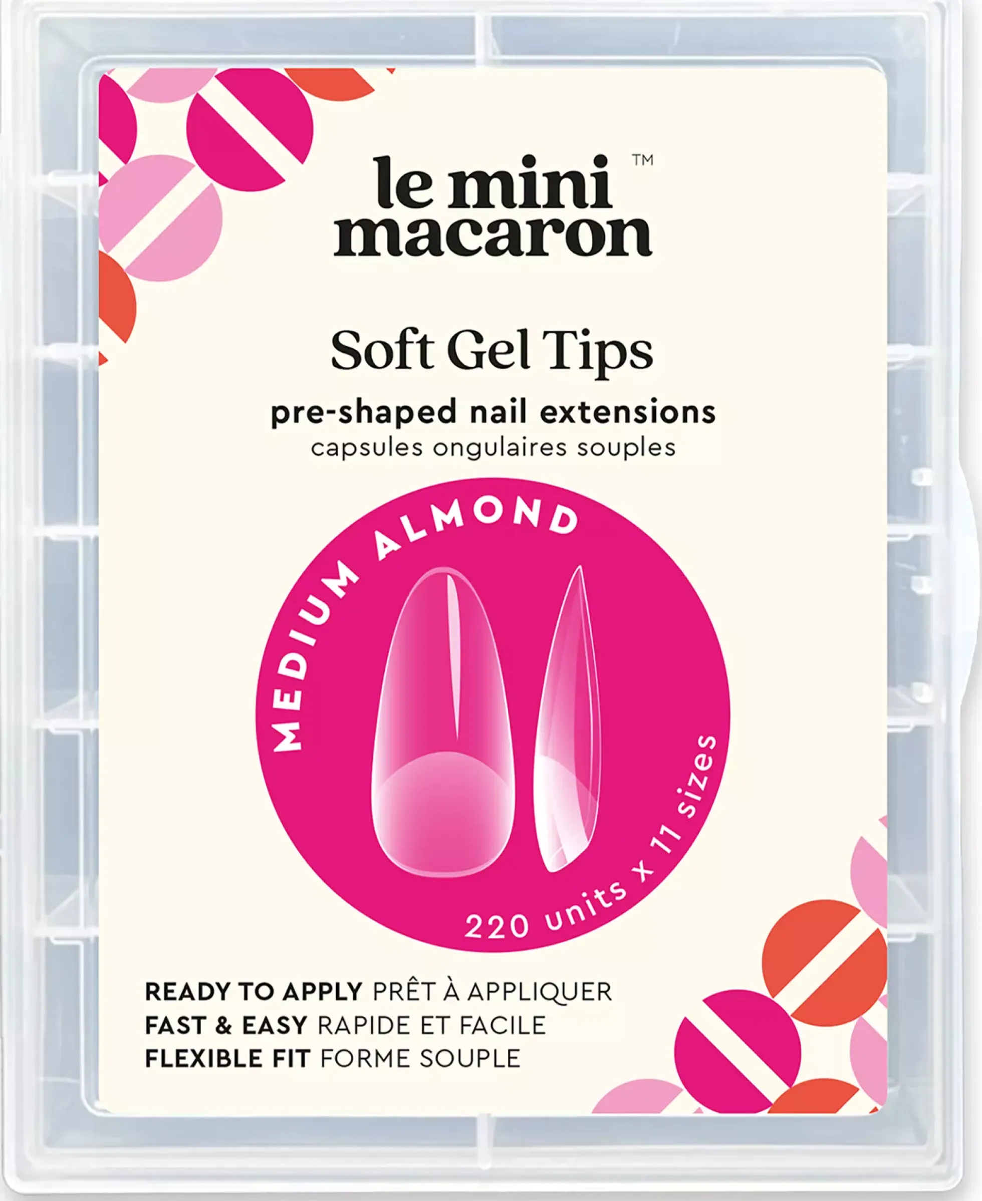 Le Mini MacaronLe Gel Soft Gel Tips Medium Almond Medium