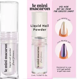 Le Mini MacaronStardust Collection Liquid Nail Powder Pink Euphoria