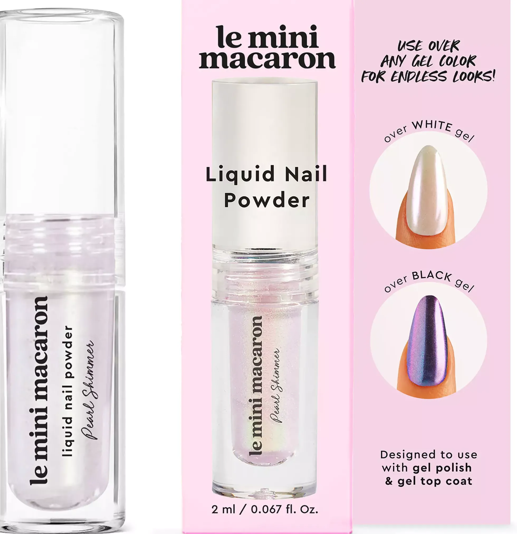 Le Mini MacaronStardust Collection Liquid Nail Powder Violet Frost
